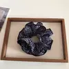 Scrunchie Floral de Quatro Camadas Estilo Coreano, Elegante Acessório de Cabelo, Elástico de Cabelo para Coque Despojado, Alta Elasticidade