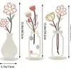 Vaso Impresso Colorido Plano 2D Transfronteiriço Arranjo de Flores Silhueta de Parede Fundo de Sala de Estar Interna Artesanato Enfeites Decorativos