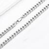 Cadena cubana de acero inoxidable fresada de seis lados con cifrado de hip-hop para hombre, joyería transfronteriza europea y americana, collar con hebilla en forma de D