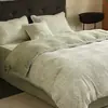 Nuevo Juego de Cuatro Piezas de Terciopelo de Leche, Cubre Edredón de Felpa de Terciopelo Coral Francés Retro, Juego de Cama de Invierno de Lana de Tres Piezas