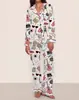 2026 Novo Modelo Tk Amazon Comércio Exterior Peça Única Estampa Ip Seda Leite Pijama Longo Feminino Roupa de Dormir