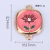 Pendente de Flor Retrô Mais Vendido Transfronteiriço Material para Acessórios DIY Liga de Metal com Gotejamento de Óleo Pingente para Pulseira Dupla, Colar, Brincos