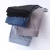Ropa interior de algodón para hombre de cintura media para verano, talla grande holgada, transpirable, boxers juveniles, pantalones de cuatro esquinas a rayas para niños