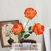 3 rosas de sol artificiales con bordes quemados pintados al óleo, estilo vintage, para sala de estar, mesa de comedor, decoración de fondo de boda y arreglos florales