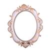 Espelho de prato de frutas para banheiro nórdico Espelho decorativo Espelho de banheiro Espelho de parede Espelho oval europeu com renda esculpida Espelho decorativo