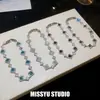 Fang Li Zhui Xing! Pulseira Redonda de Rombos de Zircônia Estilo Ins Francês Trabalho Pesado Pulseira de Mão Leve Luxo Sensação de Alto Padrão Joia de Mão Feminina