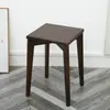Banqueta sólida de madeira maciça madeira de borracha sala de estar banqueta quadrada adulto criativo banqueta de jantar banqueta de maquiagem popular pode ser empilhada atacado
