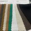 Tecido Jacquard Canelado Waffle CVC Algodão Poliéster Tecido Escada Dupla Linha Roupas Femininas Calça Wide Leg Manga Curta Primavera, Verão e Outono