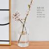 Jarrón Grande de Vientre Estilo Nórdico, Arreglo Floral Fresco y Sencillo para Mesa, Sala de Estar, Mesita de Noche del Hogar, Jarrón Pequeño Transparente de Vidrio, Estilo Nórdico