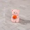 Paisagem em miniatura, figura criativa de urso caqui, boneca fofa para decoração DIY de casa de bonecas, enfeites de carro em miniatura