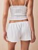 Nuevo Conjunto de Dos Piezas para Mujer Primavera/Verano 2025: Top tipo camisola con tirantes finos y ribete de encaje y Shorts