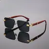 Nuevas Gafas de Sol Metálicas para Hombre Estilo Clásico Retro Doble Puente Varillas con Textura de Madera, de Alta Gama, a la Moda y Tendencia Estilo Callejero