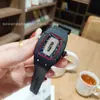Dropshipping Transfronterizo de Relojes de Moda para Mujer Richard Mille de Barril Completamente Diamantados, Venta al por Mayor desde el Fabricante de Origen