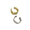 Anillo de lava irregular de viento frío para joyería de Qingdao, anillo de apertura simple de diseño europeo y americano