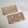 Pendientes de Zirconia con Lazo de Diseño Transfronterizo S925 Nicho Diseño de Alta Gama Pendientes de Perlas de Agua Dulce Naturales