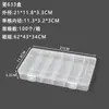 Caja de Plástico Transparente de PP con 6 Compartimentos Fijos, Caja de Joyería Transfronteriza, Mini Organizador para Accesorios, Caja de Almacenamiento para Anzuelos de Pesca, Pastillero