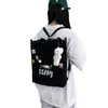 Nova Bolsa de Lona Feminina Estudante Estilo Coreano Alto Valor Estilo Preguiçoso Campus Livros Grande Capacidade Ombro Transversal Bolsa Tote