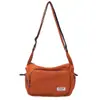 Bolso Cruzado Casual de Color Sólido, Gran Capacidad, Bolso Mensajero Repelente al Agua, Marca de Moda, Bolso Versátil para Estudiantes, Bolso Mensajero de Nylon