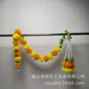 Suministrado directamente por el fabricante: Guirnaldas de flores de caléndula para decoraciones de bodas indias, Guirnaldas de plástico del Día de Muertos mexicano para fiestas