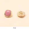 Botones cuadrados de alta gama para camisa con bordes dorados ondulados, botones de resina coloridos, accesorios para prendas de abrigo y chalecos estilo Chanel