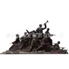 Escultura de Personagem do Exército Vermelho em Cobre Puro para Exterior Guerreiro Jiefang Escultura em Cobre Cultural Vermelho Lingyuan Ponto Turístico Grupo de Esculturas Ornamentos