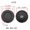 Diafragma de Graves 2 pulgadas 3 pulgadas 4 pulgadas 78 mm 52 MM 105 MM Radiador Altavoz Falso Radiador Pasivo de Graves 115M