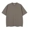 T8903 Camiseta de Algodão Fio Duplo Manga Curta Masculina e Feminina Manga Curta Peso Alto Pequena Decote Ombro a Ombro Manga Curta Alta Qualidade Casual Esportiva Suor