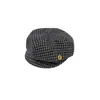 Gorra Plaid Octagonal, Estilo Delgado para Primavera y Verano, Gorra de Periodista Rayada Europea y Americana, Boina de Moda Británica, Gorra de Artista Vanguardista