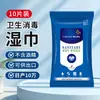 Toallitas desinfectantes en stock versión inglesa transfronteriza paquete de extracción de 10 piezas tasa de esterilización antibacteriana 99.9% tejido húmedo comercio exterior