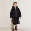 Plumón de Pato Blanco Mismo Estilo que la Mamá de Yoona Chaqueta de Plumón DuPont a Prueba de Tres Elementos para Niñas Abrigo de Invierno Espeso para Bebé