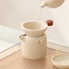 Beige Taza Justa Cerámica Juego de Té Kung Fu Piezas de Repuesto Mar de Té Hogar Individual Doble Oreja Anti-Escaldado Taza Masculina Separador de Té