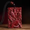Colgante de Guan Gong de Arena Dorada Púrpura y Cinabrio, Colgante del Dios de la Riqueza Guan Yu para Hombres, Colgante para el Año del Buey