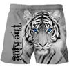 Pantalones de Playa Transfronterizos para Hombre Casual Estampado 3D de Tigre Animal