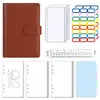 Caderno A6 de Folhas Soltas Transfronteiriço da Amazon Caderno de Couro PU Macaron Planejador de Orçamento em Dinheiro Bloco de Notas de Folhas Soltas