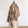 Novo Lenço Jacquard Gato Abstrato Outono e Inverno Dupla Face Imitação de Caxemira Xale Quente de Alta Qualidade para Mulheres no Sudeste Asiático 2025