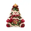 Muñeco de Peluche con Forma de Árbol de Navidad Bolsa para Snacks Transparente con Ventana Corazón Adorno de Escritorio Festivo