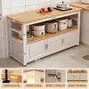 Prateleira de Armazenamento para Cozinha Multifuncional Doméstica Montada na Parede Bancada de Mesa Armário de Chão para Pratos e Tigelas Armazenamento de Micro-ondas Armário Lateral