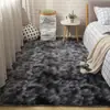 Alfombra de pelo largo dormitorio área grande cobertura total sala de estar mesa de centro alfombrilla de cabecera habitación de niña alfombra de piel de celebridad de internet alfombrilla de suelo arcoíris