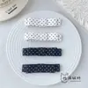 Accesorios de Lazo de Tela de Doble Capa con Lunares Blancos y Negros DIY para Bolsos, Zapatos, Flores, Sombreros, Accesorios de Ropa