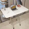 Mesa de comedor plegable, mesa de comedor simple para uso doméstico junto a la cama, altura elevada, adecuada para viviendas de alquiler, portátil, diseño simple, mesa para estudiantes