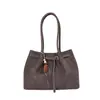 Bolso tote grande de moda y casual con patrón tejido para mujer, estilo nuevo, color liso, gran capacidad, adecuado para el uso diario y para ir al trabajo.