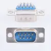 Db9 conector de fila doble de nueve pines conector oral DB9 enchufe RS232 cabeza de cable de soldadura serie cabeza macho hembra PLC