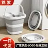Cubo de agua portátil de silicona para uso en exteriores, cubo de pesca para coche, cubo retráctil para almacenamiento de agua para viajes y lavandería en casa, cubo plegable para entrega