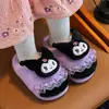 Lindas pantuflas de algodón de dibujos animados para niños y niñas, para otoño e invierno, antideslizantes, pantuflas de algodón de dibujos animados para bebés y niños y niñas