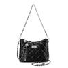 Bolsa de Corrente Diamantada Estilo Chanel Feminina 2025 Primavera e Verão Nova Versátil Moda Bolsa de Ombro Textura de Alta Qualidade Bolsa Transversal