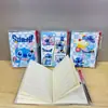 Set Combinado de Cuaderno de Puntos Cartoon 100K con Bolígrafo Cuaderno de Botones Cuaderno Portátil Papelería Premios
