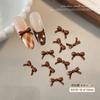 Mini Laço Acessórios de Nail Art Estilo Misto Popular Cor Pura Vermelho Âncora Grande e Pequeno Acessórios de Unha de Resina Atacado