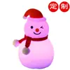 Luz Noturna de Silicone Personalizada Tiktok Novo Produto Decoração de Natal Boneco de Neve Luz de Toque Alto-falante Bluetooth Luz Noturna