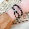 [como Desejado] Pulseira de Lema Chinês de Seis Caracteres para Mulheres, Design de Nicho de Luxo Acessível, Pulseira de Casal de Camada Dupla Estilo Chinês para Namorado