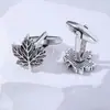 Europeos y Americanos Transfronterizos Nuevo Popular Moda Retro Hoja de Arce Aleación Metal Gemelos para Camisa Mangas Tachuelas Venta al por Mayor